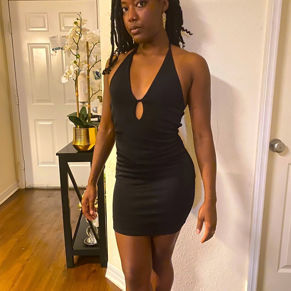 Black mini dress